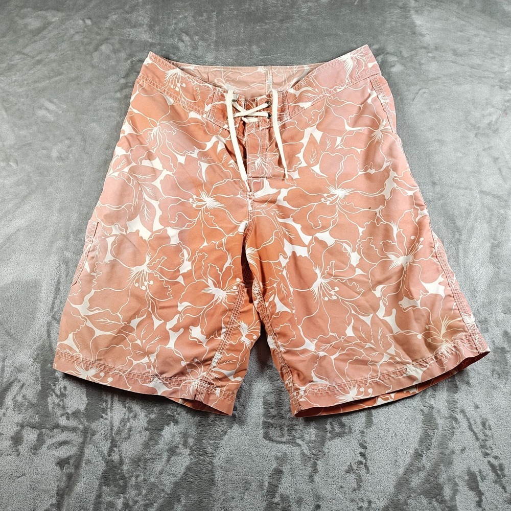 Vintage Stussy Board Short Men 32 Floral Cargo Swim Trunks Hawaiian Surf USA Y2K
